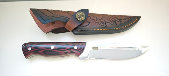 Albainox 32770 Couteau à lame fixe, manche micarta