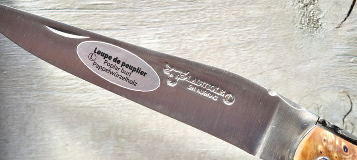 Laguiole en Aubrac - Couteau pliant , Manche Loupe de peuplier