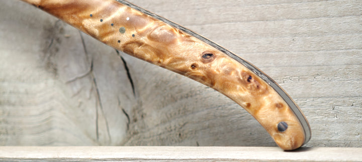 Laguiole en Aubrac - Couteau pliant , Manche Loupe de peuplier