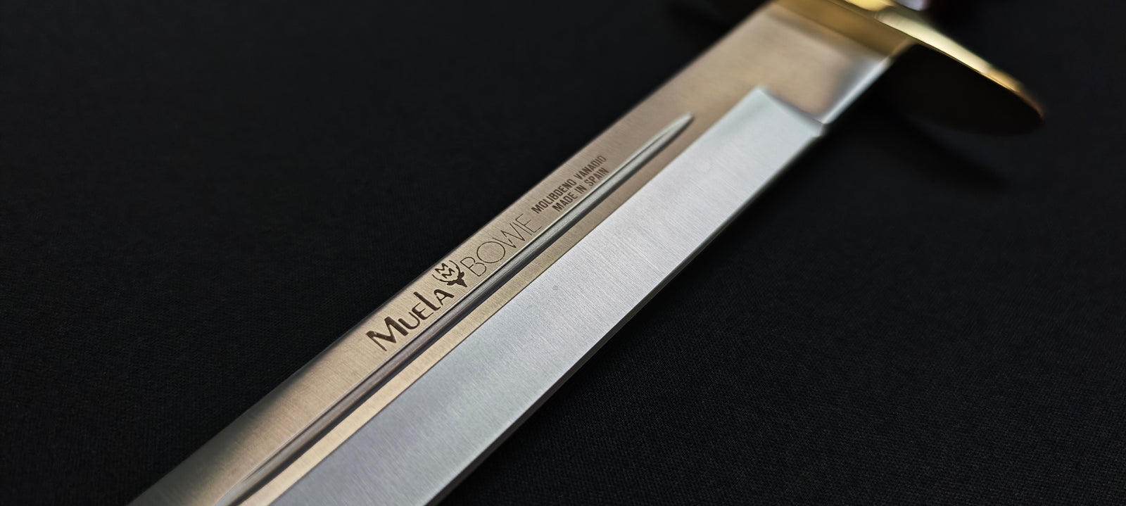 Muela BW26 – Poignard Bowie 26 cm – Acier Molybdène Vanadium, Manche Stamina Rouge
