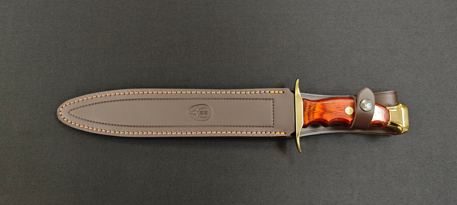 Muela BW26 – Poignard Bowie 26 cm – Acier Molybdène Vanadium, Manche Stamina Rouge
