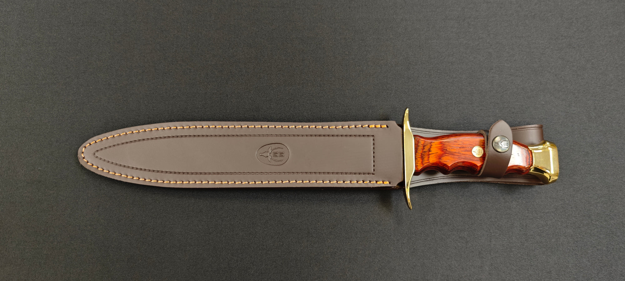 Muela BW26 – Poignard Bowie 26 cm – Acier Molybdène Vanadium, Manche Stamina Rouge