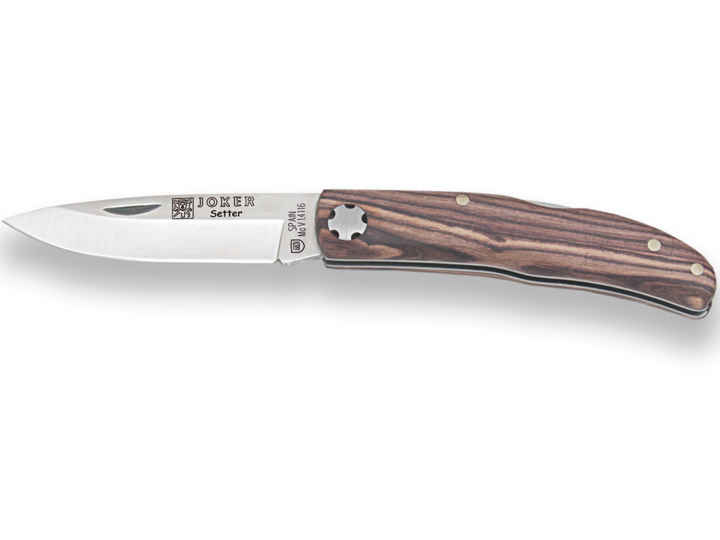 Joker Setter NP111 Folding Knife with Rosewood Handle and Back Lock