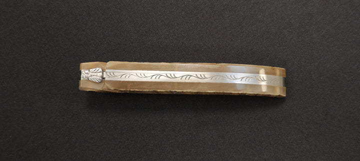 Laguiole Le Fidèle – Couteau de poche en corne de bélier véritable – Réf. 12PLBE