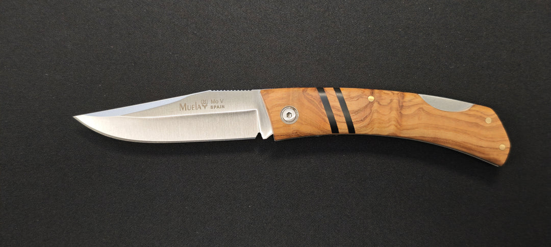 Couteau de poche Muela ZX-8OL — Acier MoVa & manche en olivier