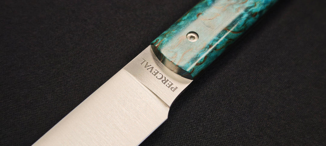 Perceval - Couteau d'office 10cm - manche loupe de bouleau stabilisé | 947