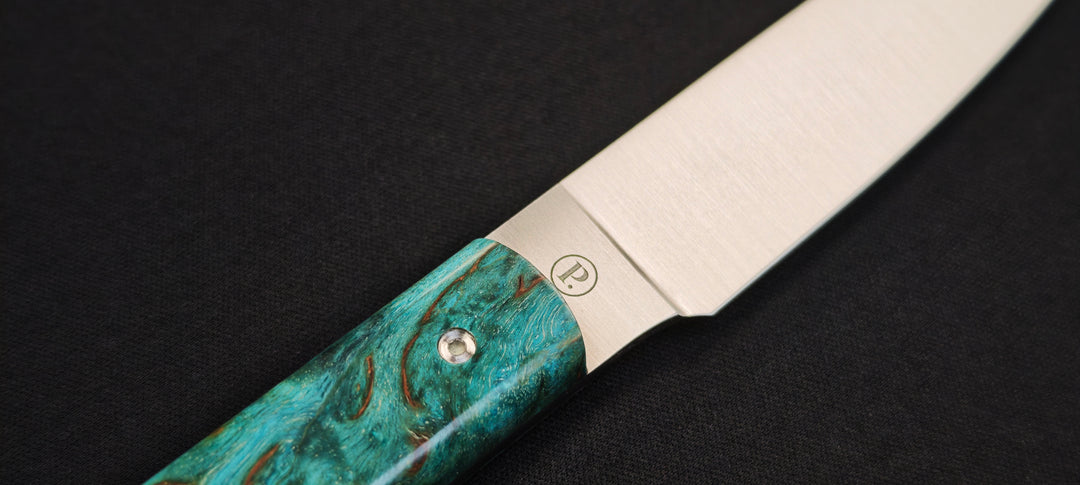 Perceval - Couteau d'office 10cm - manche loupe de bouleau stabilisé | 947