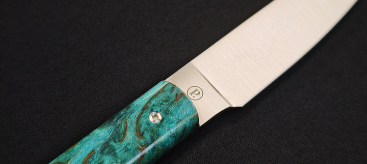 Perceval - Couteau d'office 10cm - manche loupe de bouleau stabilisé | 947