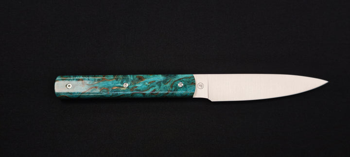 Perceval - Couteau d'office 10cm - manche loupe de bouleau stabilisé | 947