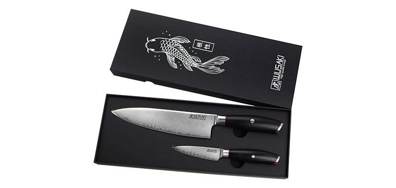Wusaki WUSMBPC2C – set de 2 couteaux de cuisine San Mai