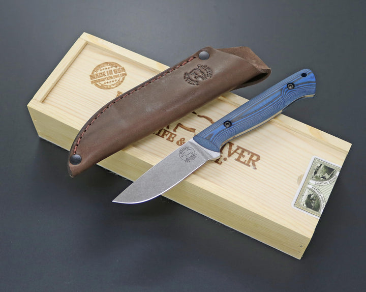 Couteau fixe White River Jason Fry Utility Hunter manche G10 bleu et noir