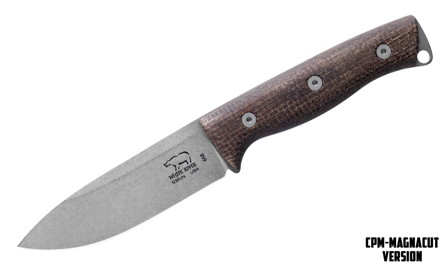 White River Ursus 45, natuurlijk canvas micarta, Kydex