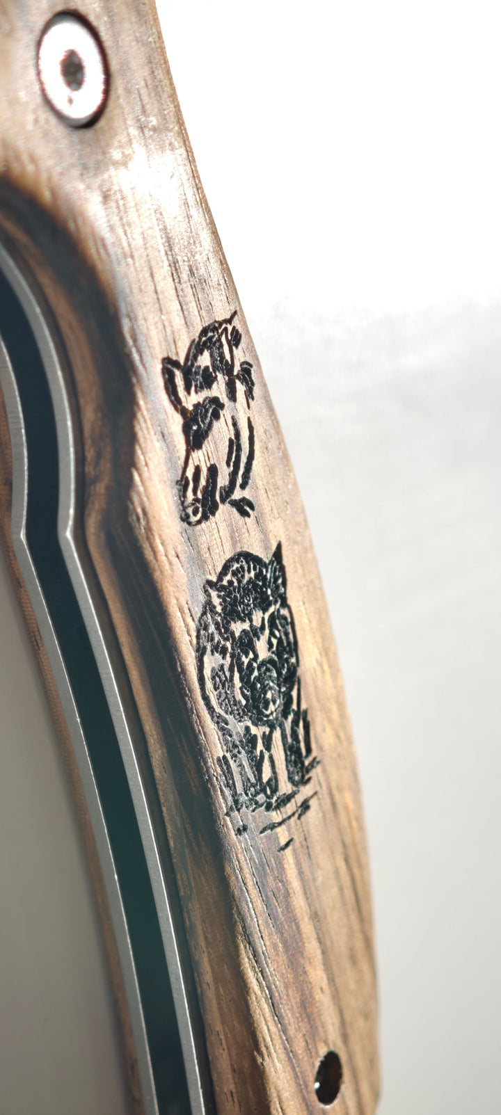 Albainox 18943 - Manche Zebra - GR603 Dessins de sangliers gravés dans le manche