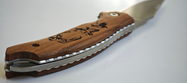 Albainox 18943 - Manche Zebra - GR605 Dessins de canards gravés dans le manche