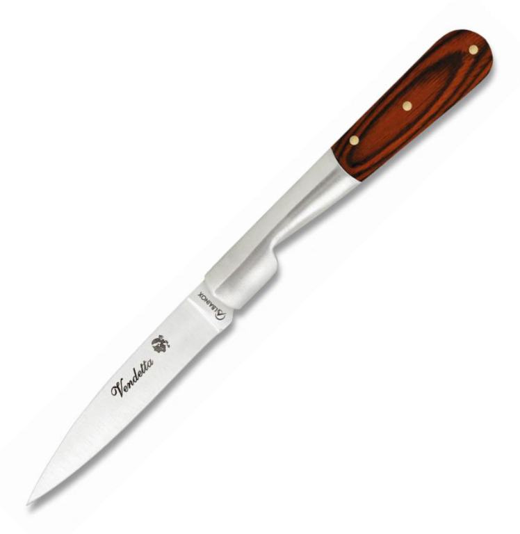 Albainox 10508 Couteau pliant Vendetta Lame acier inox, manche bois, verrou piston