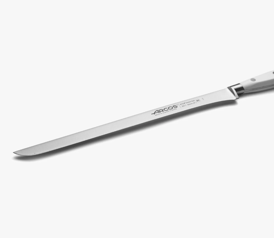 Arcos Riviera Blanc avec longue lame flexible de 300 mm.