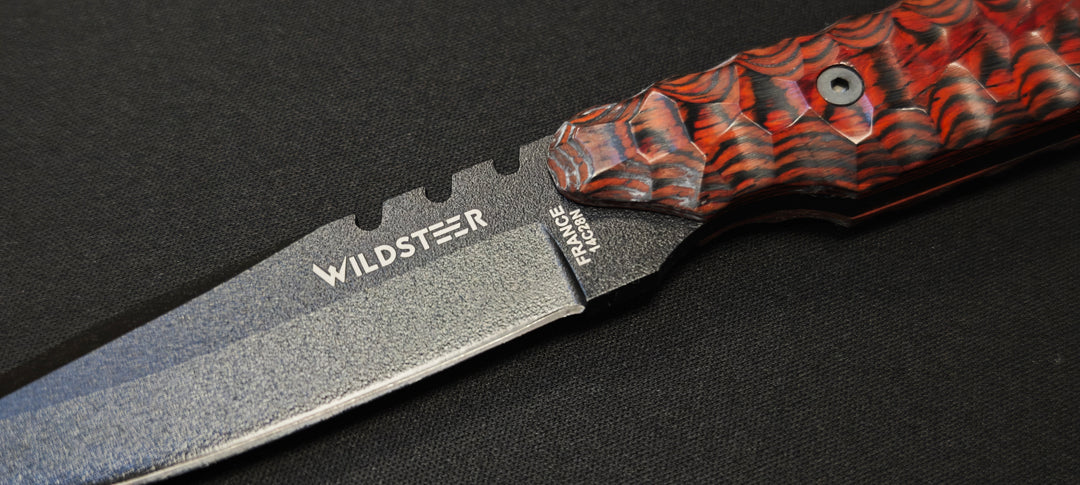 Wildsteer Baby Wild – Couteau EDC/Outdoor - Manche Pakkawood cocobolo - 20ème anniversaire - Numéroté :