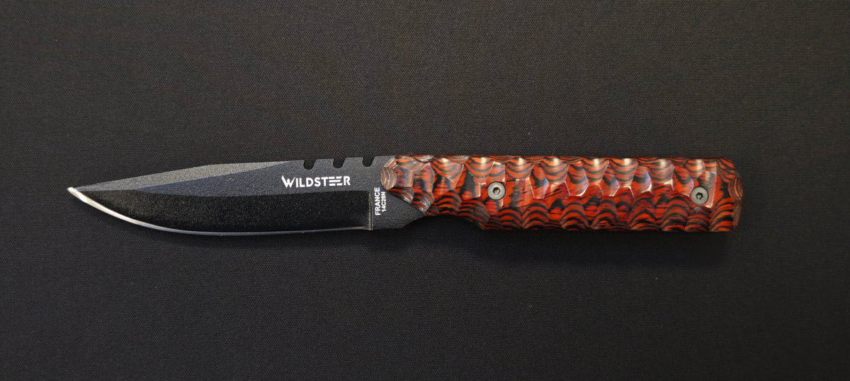 Wildsteer Baby Wild – Couteau EDC/Outdoor - Manche Pakkawood cocobolo - 20ème anniversaire - Numéroté :