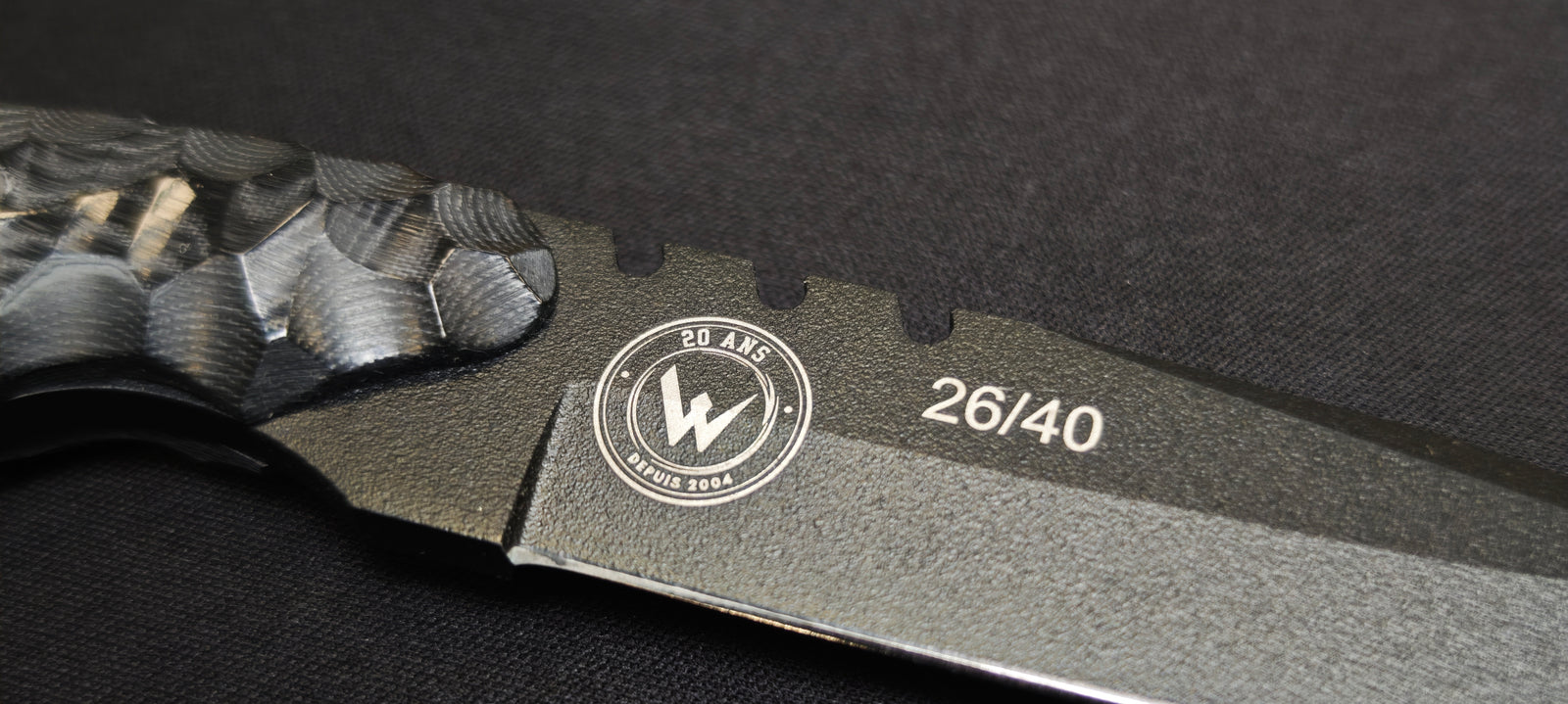 Wildsteer Baby Wild édition limitée 26/40 avec manche Micarta noir toxifié et lame noire