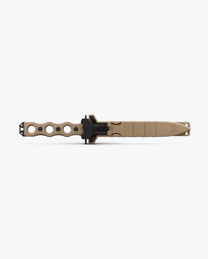 Benchmade 185SBK-1 SOCP Couteau à lame fixe, Desert Tan G10 CPM-3V