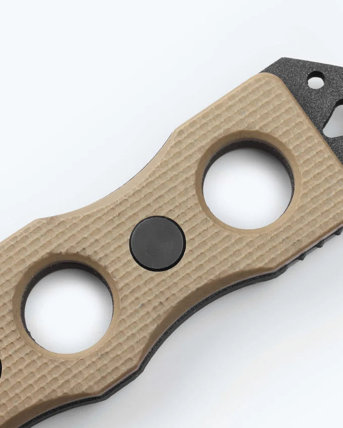 Benchmade 185SBK-1 SOCP Couteau à lame fixe, Desert Tan G10 CPM-3V