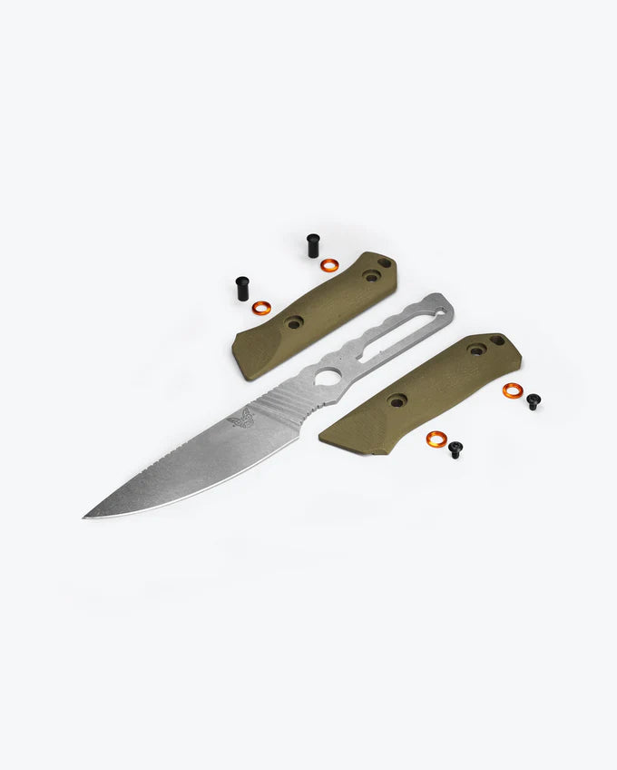 Benchmade 15600-01 RAGHORN, Couteau à lame fixe OD Green G10, CPM-S30V