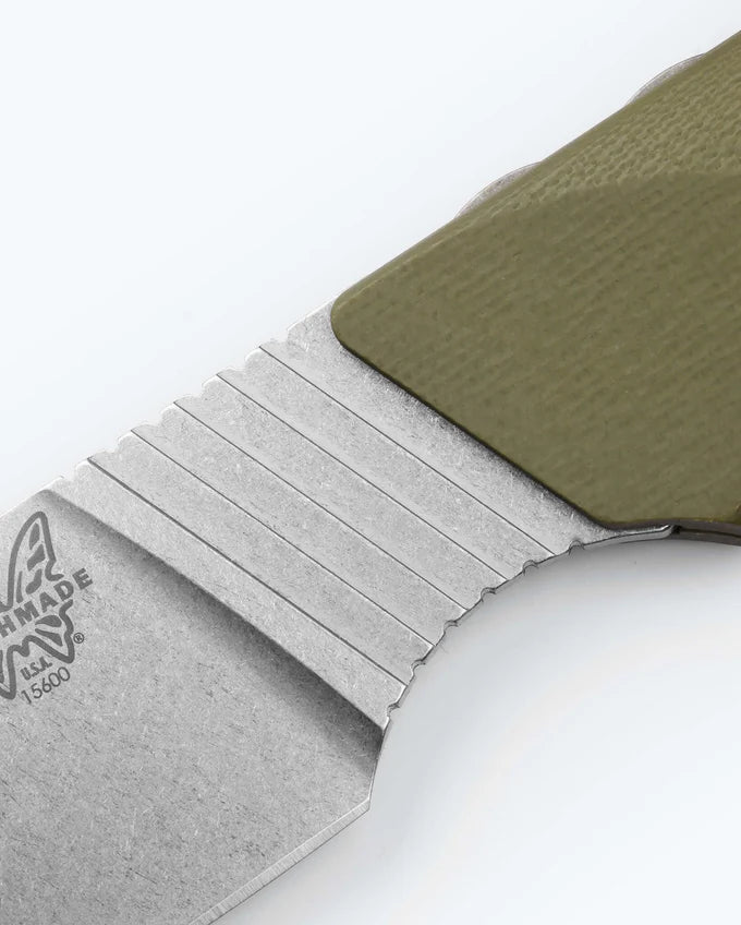 Benchmade 15600-01 RAGHORN, Couteau à lame fixe OD Green G10, CPM-S30V