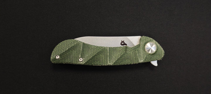 Couteau EDC Black Fox Dripper BF‑771 MOD – VG10 lavé Pierre, Manche Micarta OD