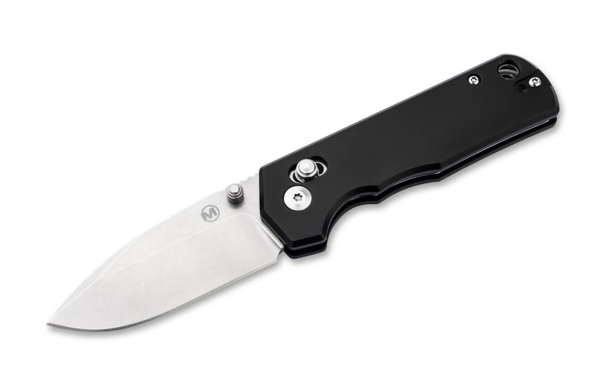 Böker Magnum 01SC091 Couteau pliant de poche Rockstub Stonewashed 440B, Black Aluminium - Coutellerie Marcin