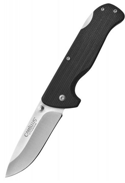 Camillus Bushcrafter Mini — Couteau pliant compact 7 cm, lame acier 440 + manche Micarta