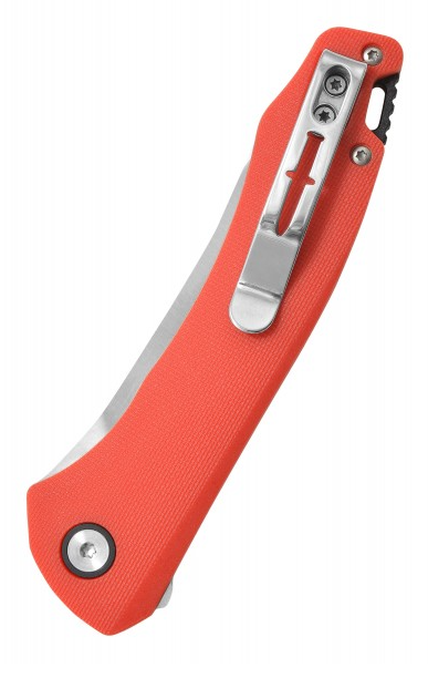 Couteau pliant Camillus SCIVIK – 8,3 cm acier 420 revêtement titane, manche GFN rouge