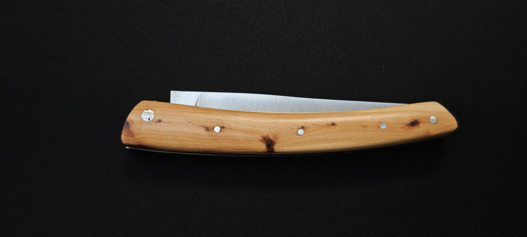 Le Thiers Couteau pliant plein manche Bois genévrier