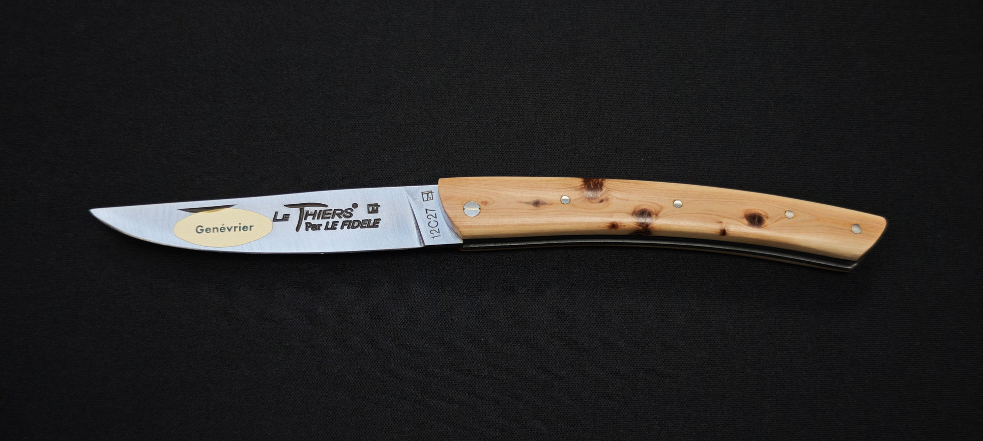 Le Thiers Couteau pliant plein manche Bois genévrier