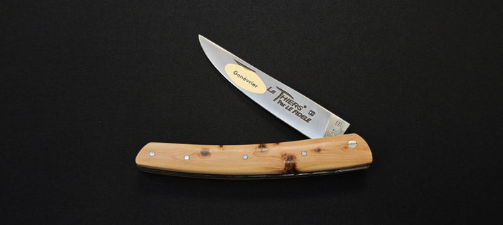 Le Thiers Couteau pliant plein manche Bois genévrier