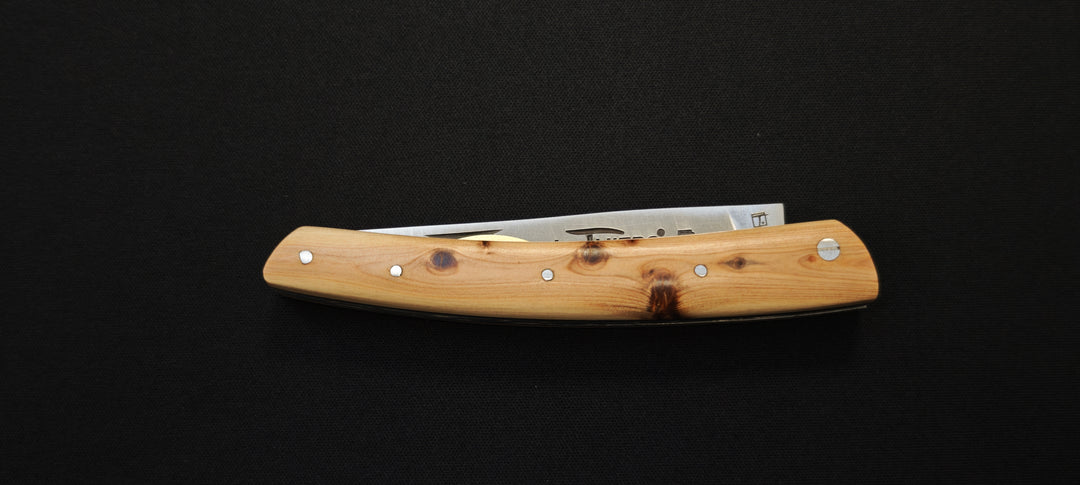 Le Thiers Couteau pliant plein manche Bois genévrier