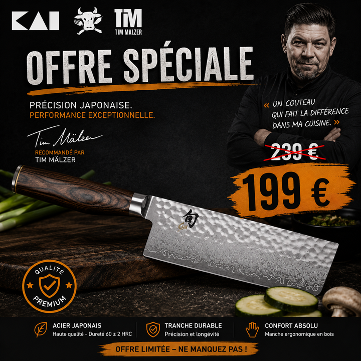 Kai TDM-1742 Nakiri Shun Premier Tim Malzer Hoja de 14 cm