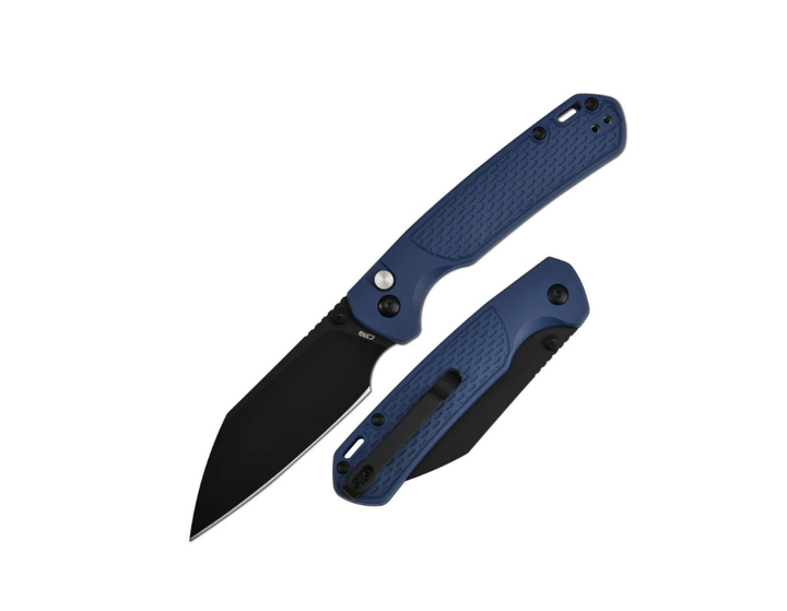 CJRB J1945-BBU Pyrite-Light, Bleu FRN, lame noir - Coutellerie Marcin