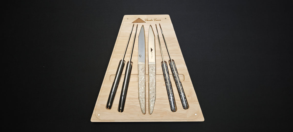 Charles Canon Coffret 6 couteaux de table CHC T6ASS manches mixtes
