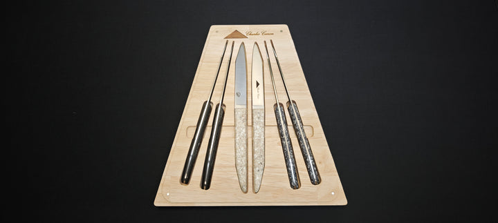 Charles Canon Coffret 6 couteaux de table CHC T6ASS manches mixtes