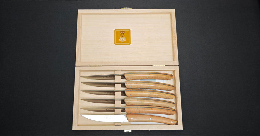 Coffret de 6 couteaux à steak Laguiole Claude Dozorme