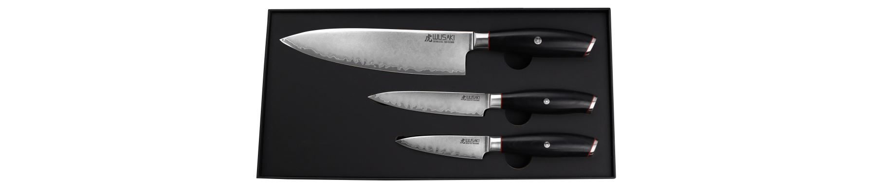 Wusaki WUSMBPC3C – set de 3 couteaux de cuisine San Mai