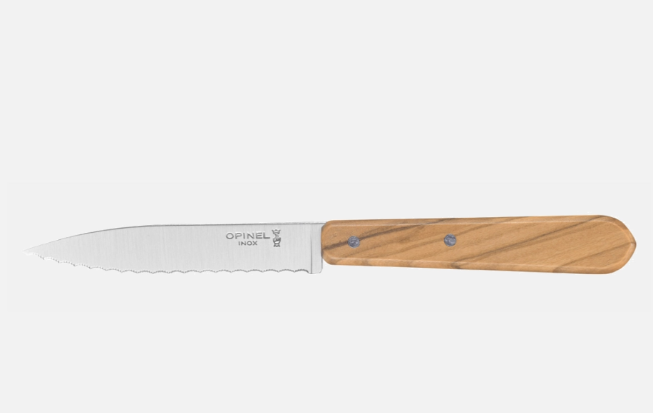 Coffret Opinel de quatre outils de cuisine avec manche olivier.