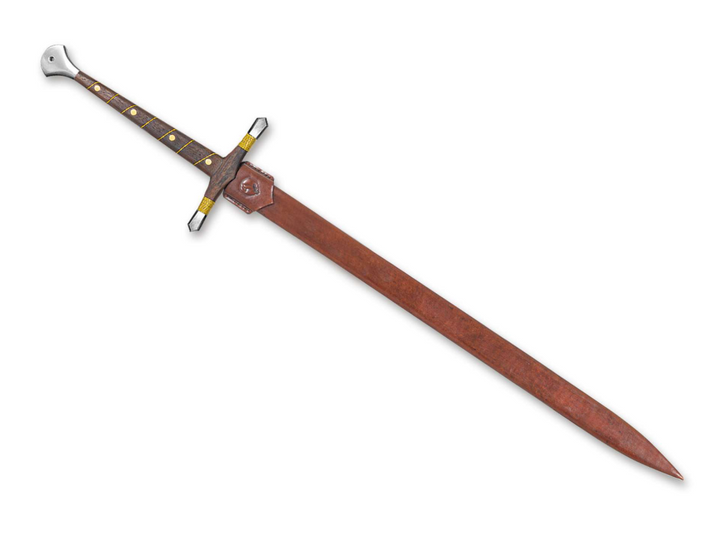 Condor Épée Smite 60965 – Acier Carbone 1075, Poignée Bois de Noyer, Bord Uni