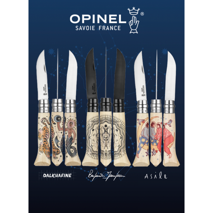 Opinel Pack de 3, N°8 Édition Cosmos – Collection Artiste Exclusive