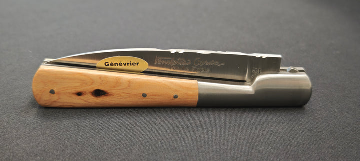 Couteau Pliant Vendetta Corsa par le Fidèle – Manche en Bois de Genévrier - Ref : VENGE
