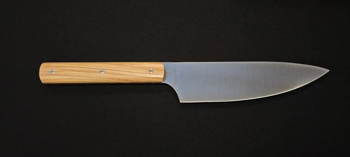 Perceval - Couteau de Cuisine demi chef 15 cm "éminceur" - manche en olivier | 947