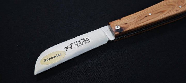Couteau Pliant Le London – Manche en Genévrier par Le Fidèle Ref. LONPLGEPM