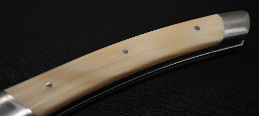 Couteau pliant Le Thiers par le Fidèle - Manche en pointe de corne véritable