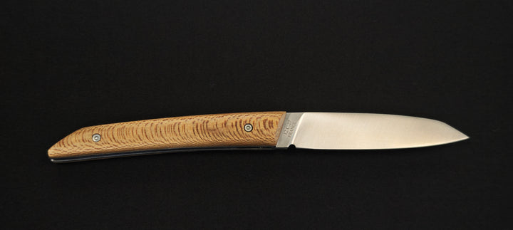 Le Klic JP Hontanx – Couteau pliant - Manche Platane – Lame inox 12C27N