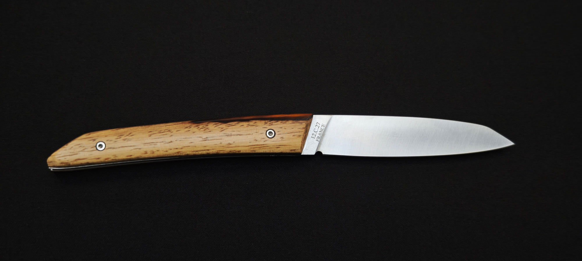 Le Klic par JP Hontanx - Couteau pliant – Manche Cocobolo & Aubier – Acier 12C27N